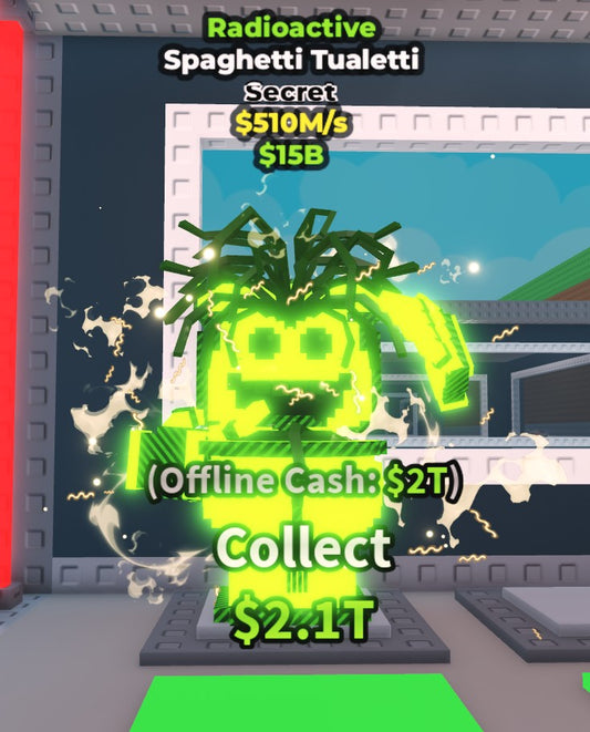 Spaghetti Tualett (Radioactive) $510M/s on brainrotexchange.com